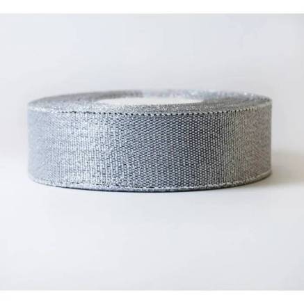 Lurex ribbon (brocade) 2.5 cm, silver