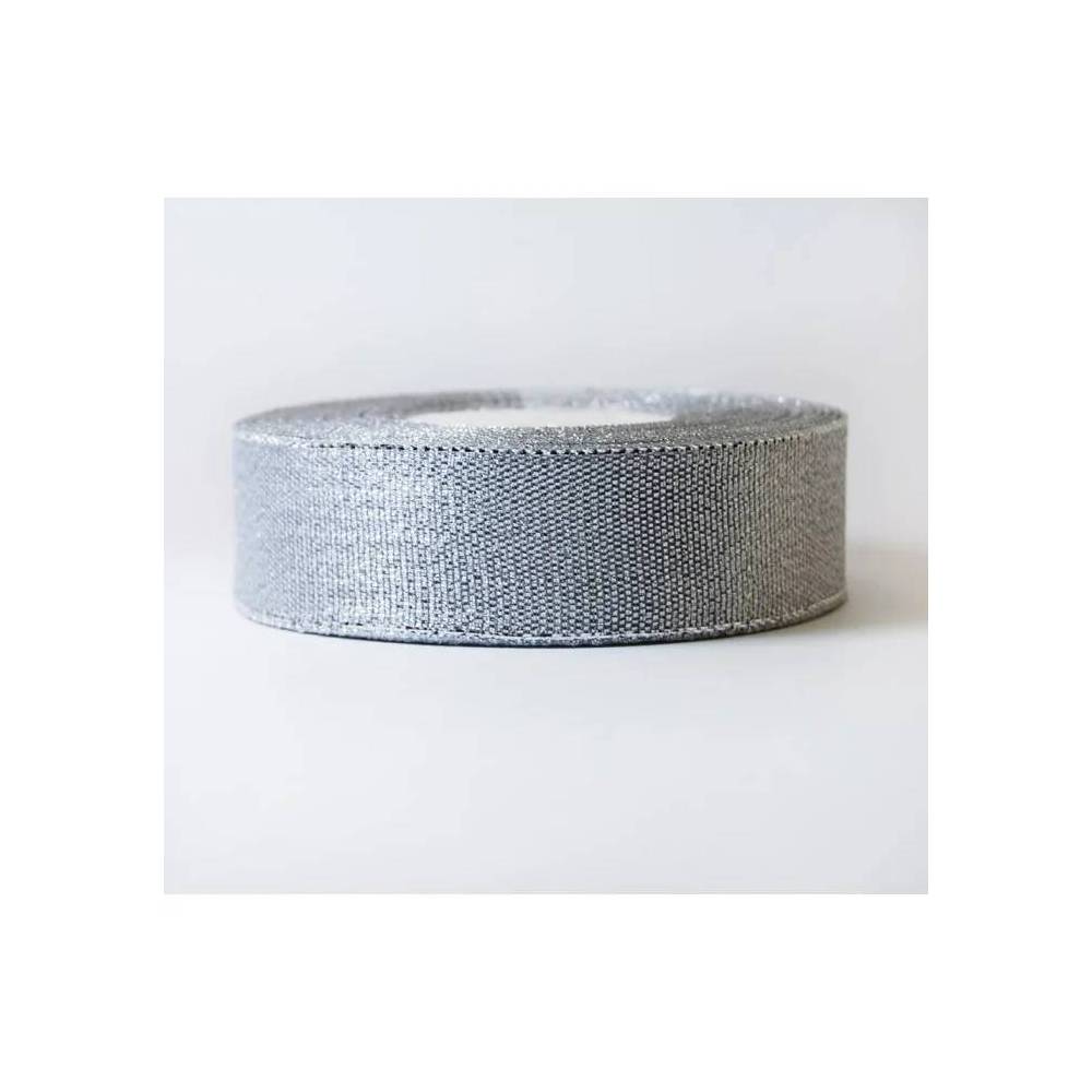 Lurex ribbon (brocade) 2.5 cm, silver