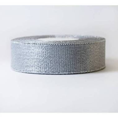 Lurex ribbon (brocade) 2.5 cm, silver