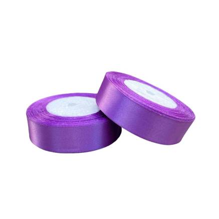 Satin ribbon 2.5 cm, purple (34)
