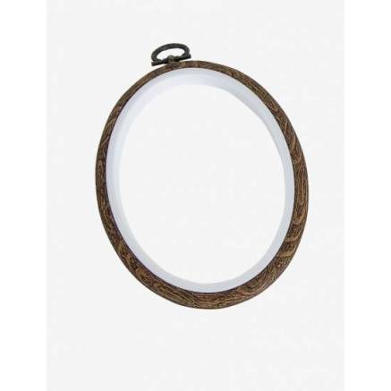 Oval wood-look embroidery hoops 17.5x13 cm, DMC (MV0034L/175)