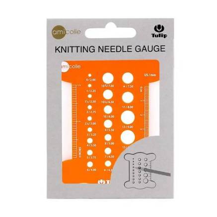 Knitting Needle Diameter Ruler (Orange), Tulip AC-055e