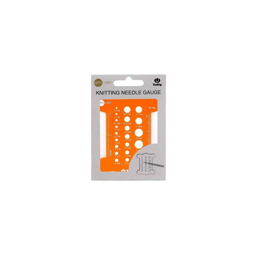 Knitting Needle Diameter Ruler (Orange), Tulip AC-055e Knitting Needle Diameter Ruler (Orange), Tulip AC-055e