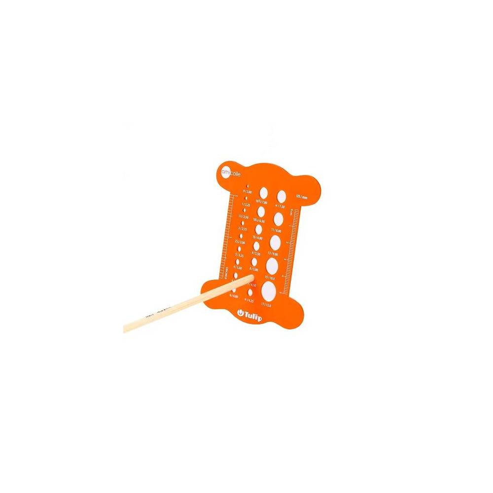 Knitting Needle Diameter Ruler (Dark Blue), Tulip AC-053e