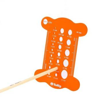 Knitting Needle Diameter Ruler (Dark Blue), Tulip AC-053e