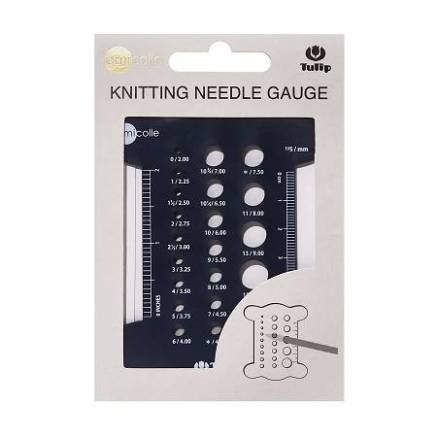Knitting Needle Diameter Ruler (Dark Blue), Tulip AC-053e