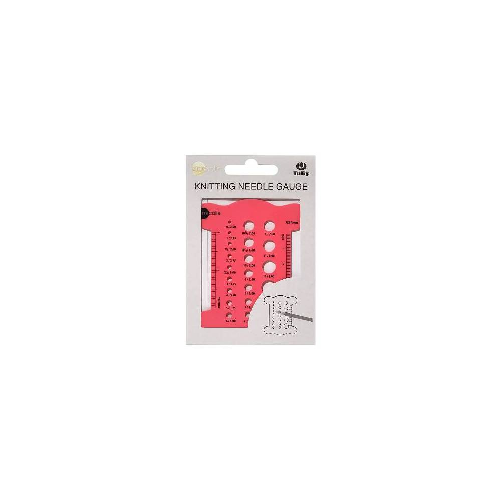 Knitting Needle Diameter Ruler (Pink) Tulip, AC-056e Knitting Needle Diameter Ruler (Pink) Tulip, AC-056e