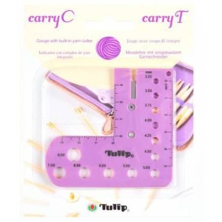 Knitting Needle Diameter Measuring Ruler with Thread Cutter Tulip CTММ-26