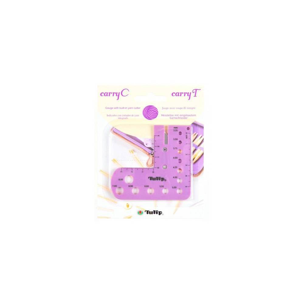 Knitting Needle Diameter Measuring Ruler with Thread Cutter Tulip CTММ-26