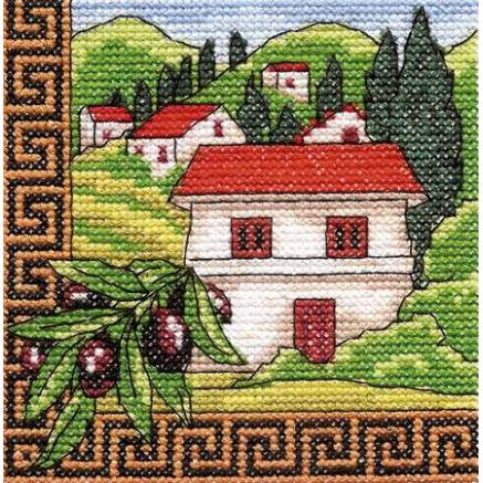 Cross Stitch Kit - Ukraine Hut Olives of Greece LADY 01277