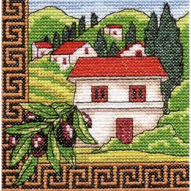 Cross Stitch Kit - Ukraine Hut Olives of Greece LADY 01277