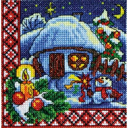 Cross Stitch Kit - Ukraine Hut Christmas Eve, LADY (01304)
