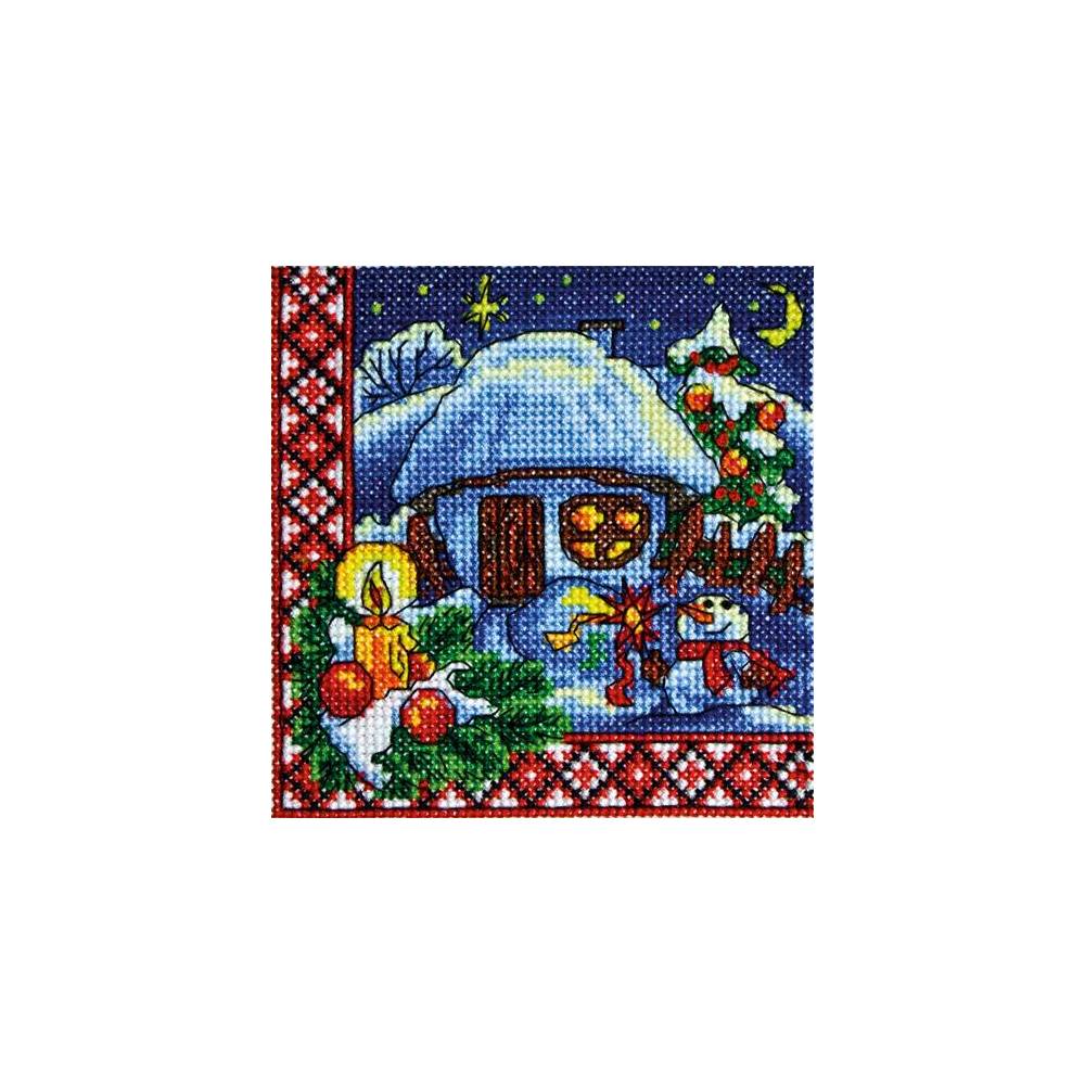 Cross Stitch Kit - Ukraine Hut Christmas Eve, LADY (01304)
