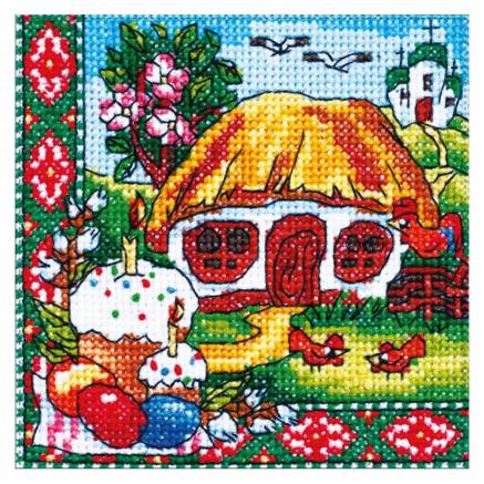 Cross Stitch Kit - Ukraine Hut Easter, LADY (01303)