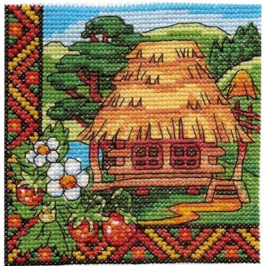 Cross Stitch Kit - Ukraine Hut Volhynia Strawberrie, LADY (01297)