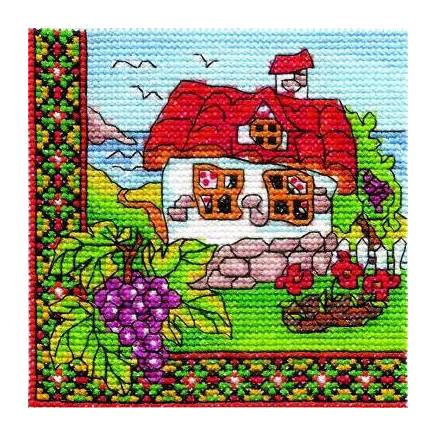 Cross stitch kit Hutka Grapes of Bessarabia, LADY (01297)