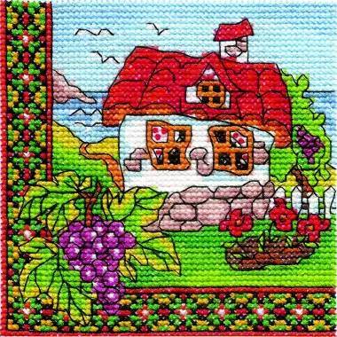 Cross stitch kit Hutka Grapes of Bessarabia, LADY (01297)