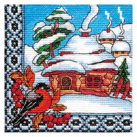 Cross Stitch Kit - Ukraine Hut Winter in Ukraine, LADY (01295)