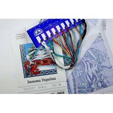 Cross Stitch Kit - Ukraine Hut Winter in Ukraine, LADY (01295)