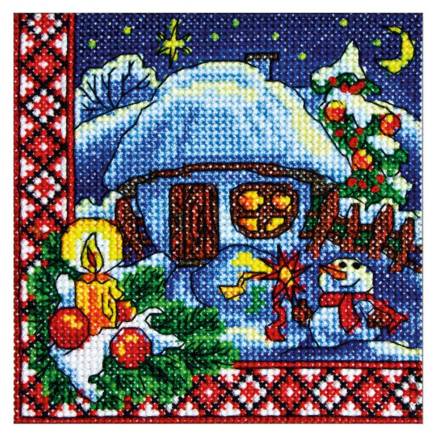 Cross Stitch Kit - Ukraine Hut Christmas Eve, LADY (01304)