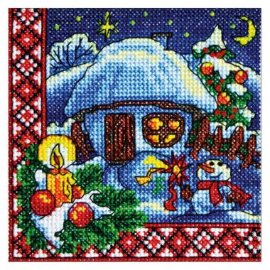 Cross Stitch Kit - Ukraine Hut Christmas Eve, LADY (01304)