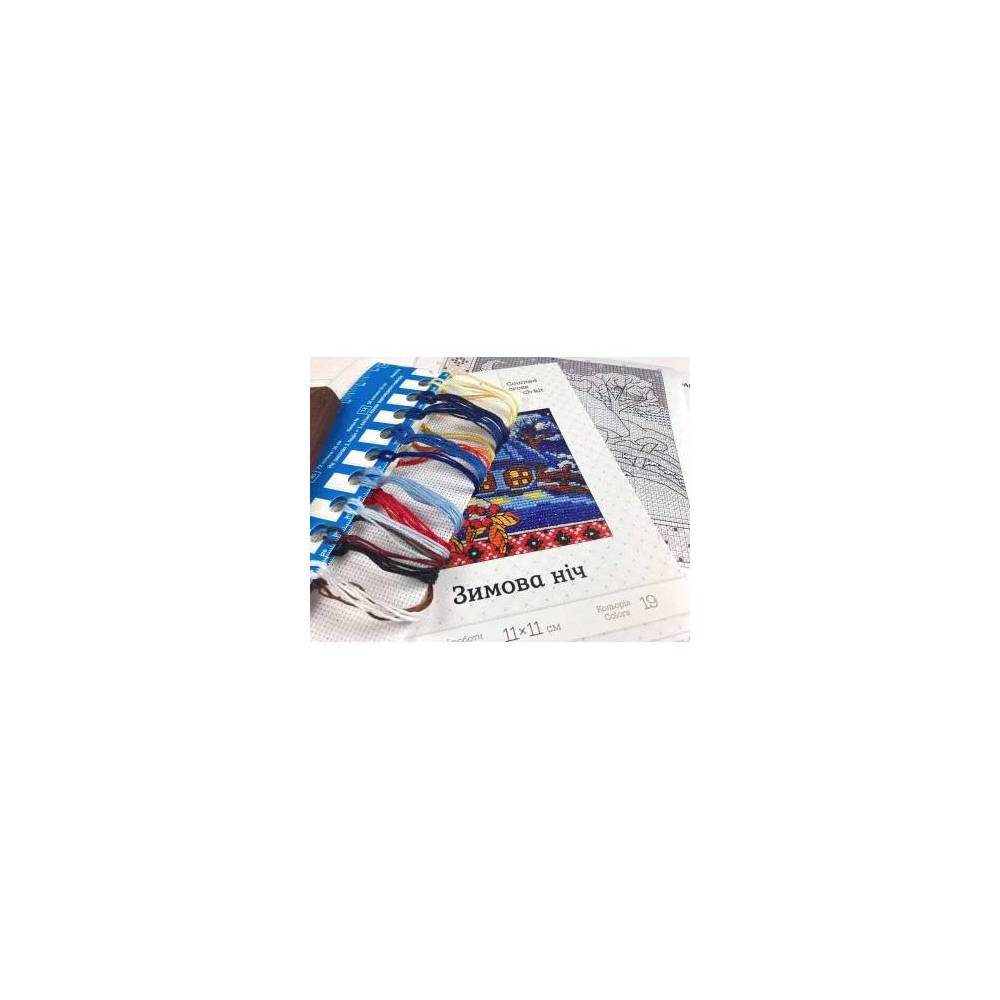 Cross stitch kit Hut Winter Night, Lady (01272)