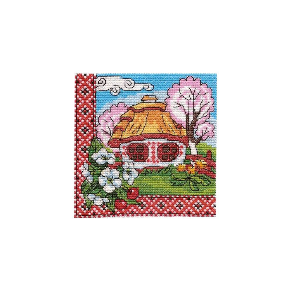 Cross Stitch Kit - Ukraine Hut Podolia in Bloom, LADY (01294)