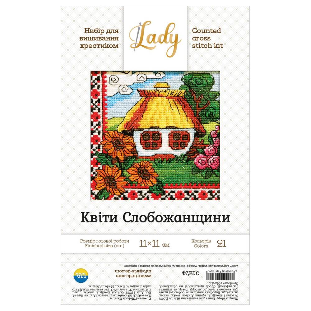 Cross Stitch Kit - Ukraine Hut Flowers of Sloboda, LADY (01274)