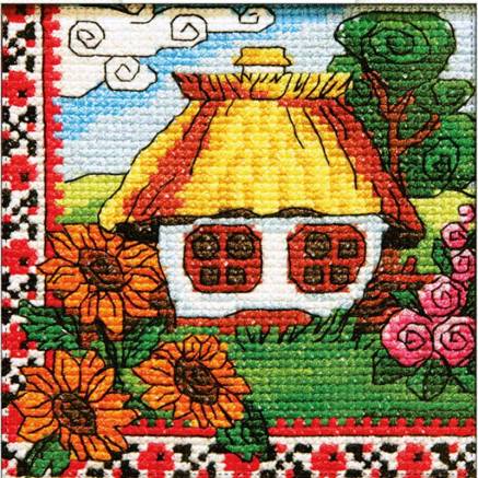Cross Stitch Kit - Ukraine Hut Flowers of Sloboda, LADY (01274)