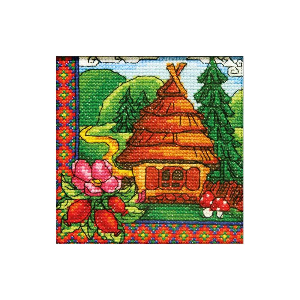 Cross Stitch Kit - Ukraine Hut Forests of Transcarpathia, LADY (01273)