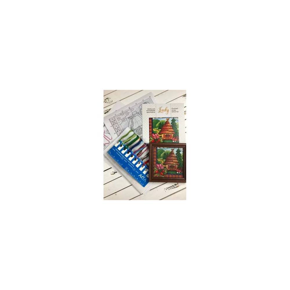 Cross Stitch Kit - Ukraine Hut Forests of Transcarpathia, LADY (01273)