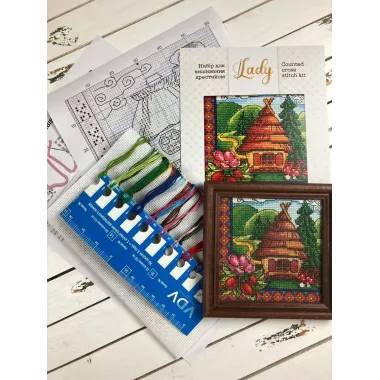 Cross Stitch Kit - Ukraine Hut Forests of Transcarpathia, LADY (01273)