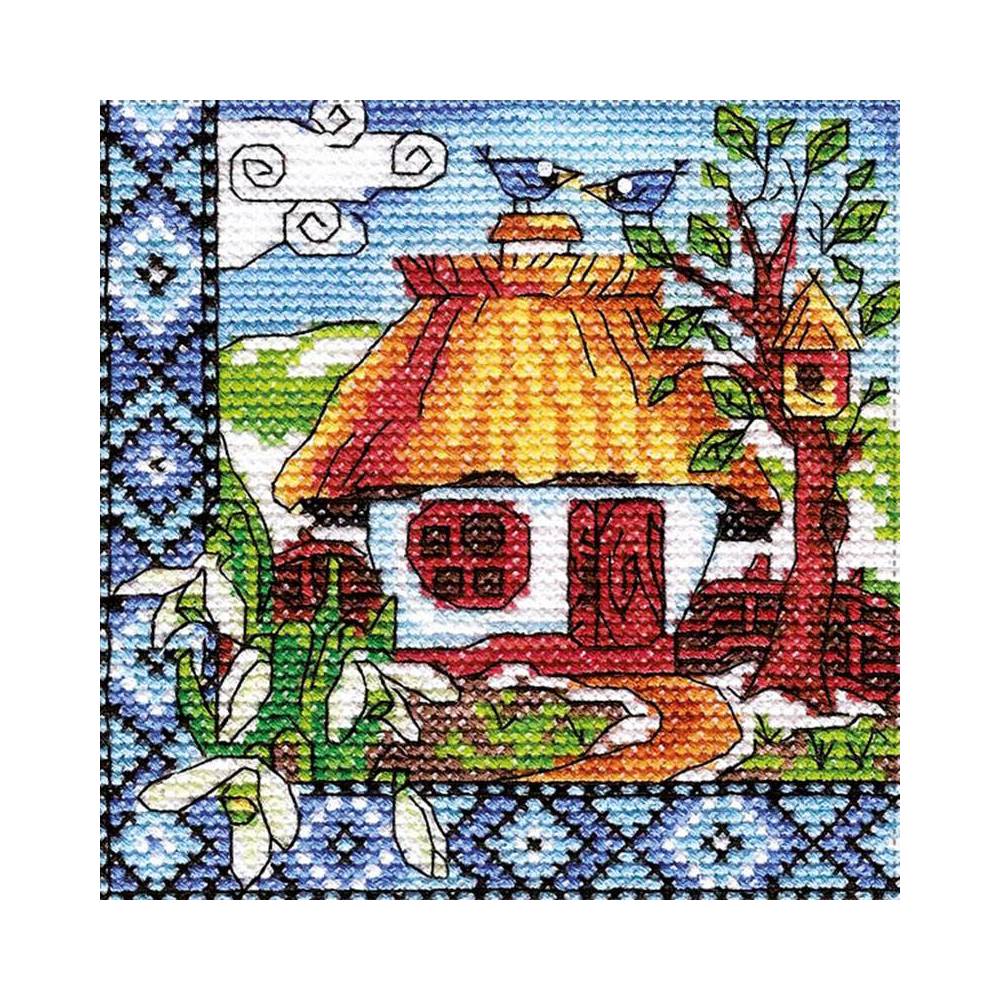 Cross Stitch Kit - Ukraine Hut Spring in Ukraine , LADY (01271)