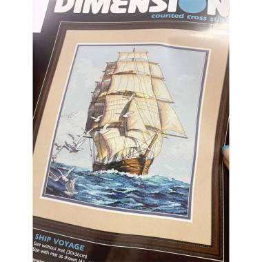 Cross Stitch Kit - Clipper Ship Voyage , Dimensions (03866)