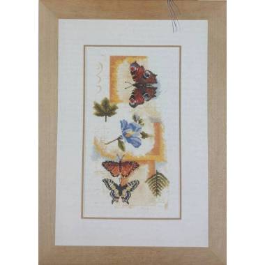 Cross Stitch Kit - Butterfly collage, Lanarte (34829)