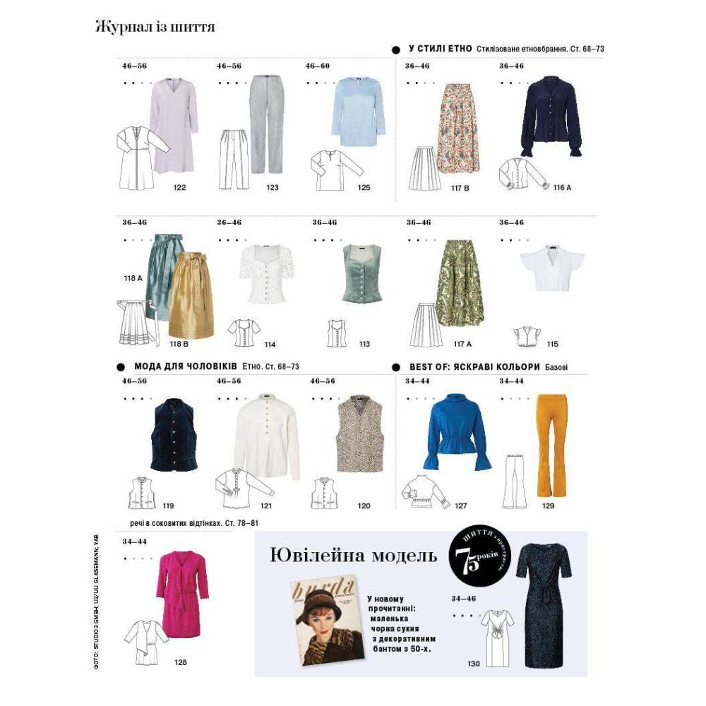 Журнал з шиття (з викрійками ) Бурда Стайл (Burda Style)- Крутий шик 08/2025