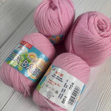 Yarn set (4 skeins of 25 g) Adriafil dolcezza baby pink