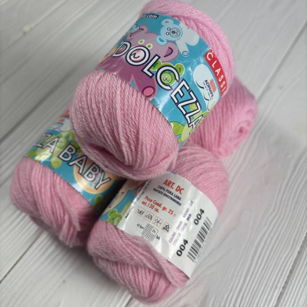 Yarn set (4 skeins of 25 g) Adriafil dolcezza baby pink