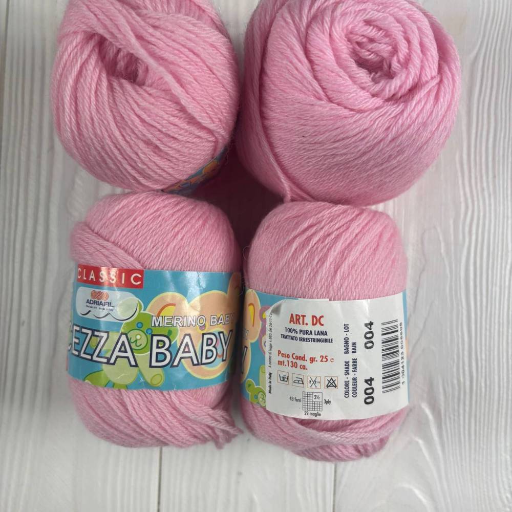 Yarn set (4 skeins of 25 g) Adriafil dolcezza baby pink