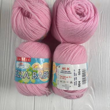 Yarn set (4 skeins of 25 g) Adriafil dolcezza baby pink
