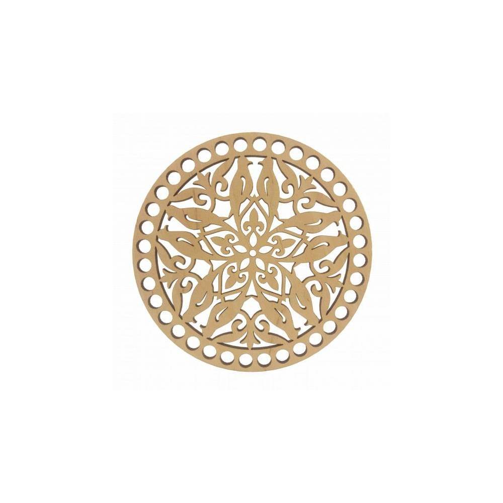 Wooden round openwork bottom, 14 cm (121/14)