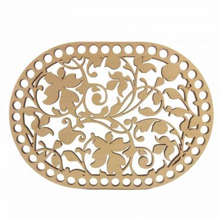 Wooden oval openwork bottom, 12*17.8 cm (203/120)