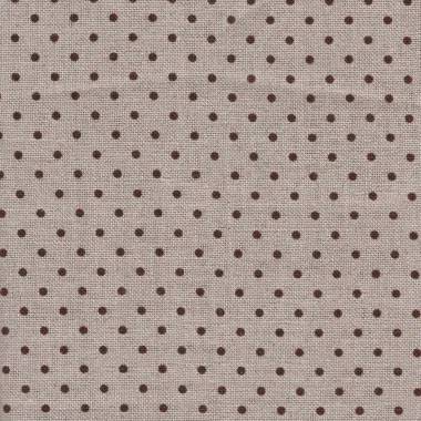 Evenweave Fabric 32 ct Belfast (cut 35*35 cm), 3609/5392 - Raw linen/brown dots, Zweigart