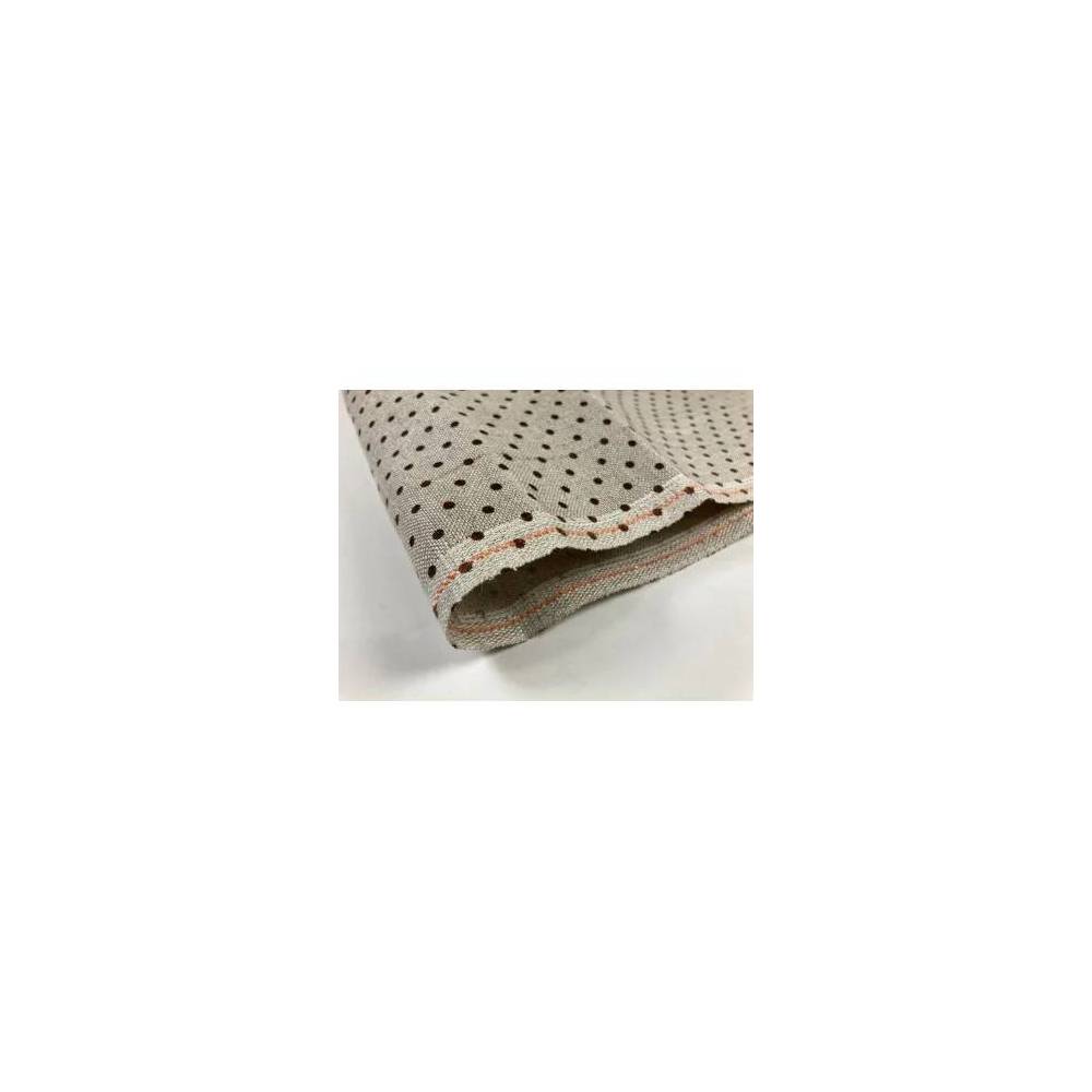 Канва рівномірна 32 ct Belfast  (відріз 70*50 см), 3609/5392 - льон в горох, Zweigar