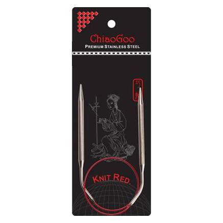 ChiaoGoo Knit Red Circular Steel Knitting Needles 3 mm 80cm (6032-2.5)
