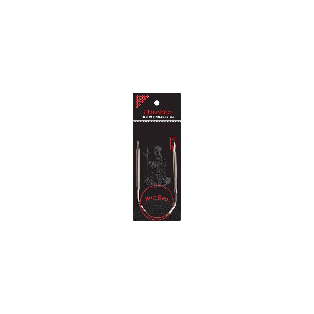 Спицы круговые стальные ChiaoGoo Knit Red 3 мм 80 см  (6032-2.5)