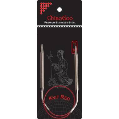 ChiaoGoo Knit Red Circular Steel Knitting Needles 3 mm 80cm (6032-2.5)
