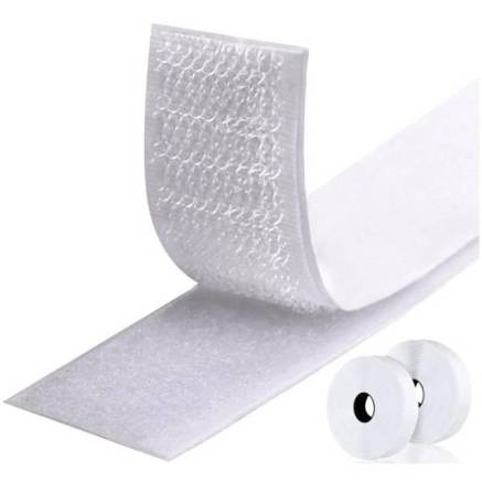Velcro 2 cm, white, 1 meter