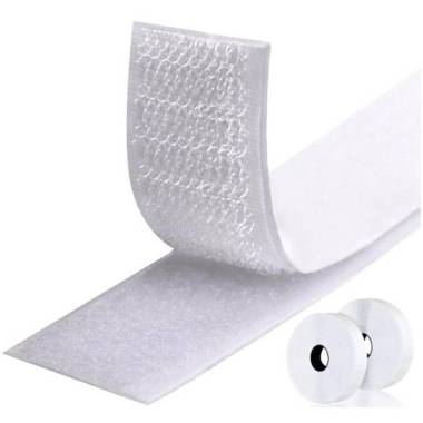 Velcro 2 cm, white, 1 meter