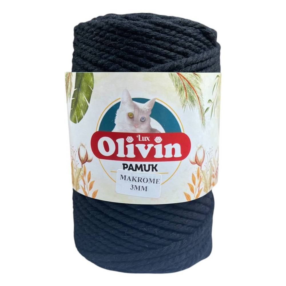 Cotton Cord TWIST Premium Yarns, Black (3520)